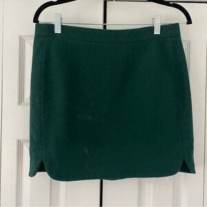 Hunter Green Wool Banana Republic Mini Skirt